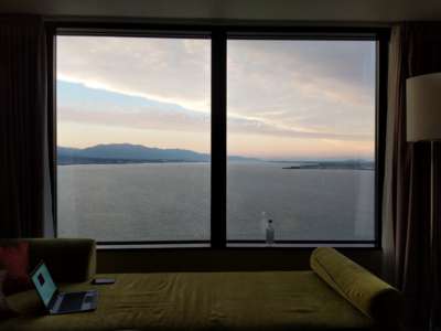 View from Prince Hotel room over lake Biwa