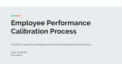 Employee Performance Calibration Process Slidedeck